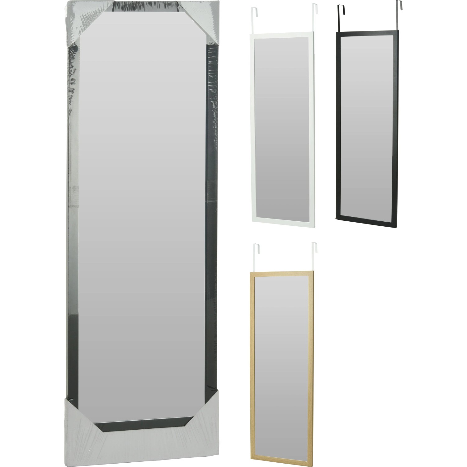Spiegel MDF Holzfurnier 34 cm x 94 cm Farbauswahl