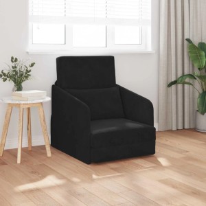 vidaXL Klappsofa Bett Schwarz 65 x 80 x 83 cm Samt 42030499