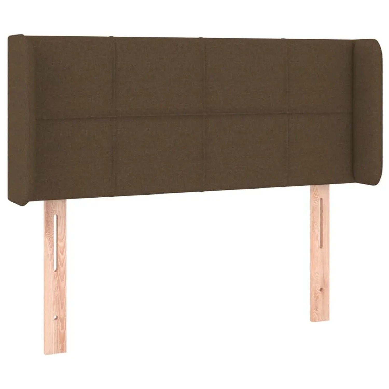 vidaXL Kopfteil mit Ohren Dunkelbraun 83x16x78/88 cm Stoff 3118745