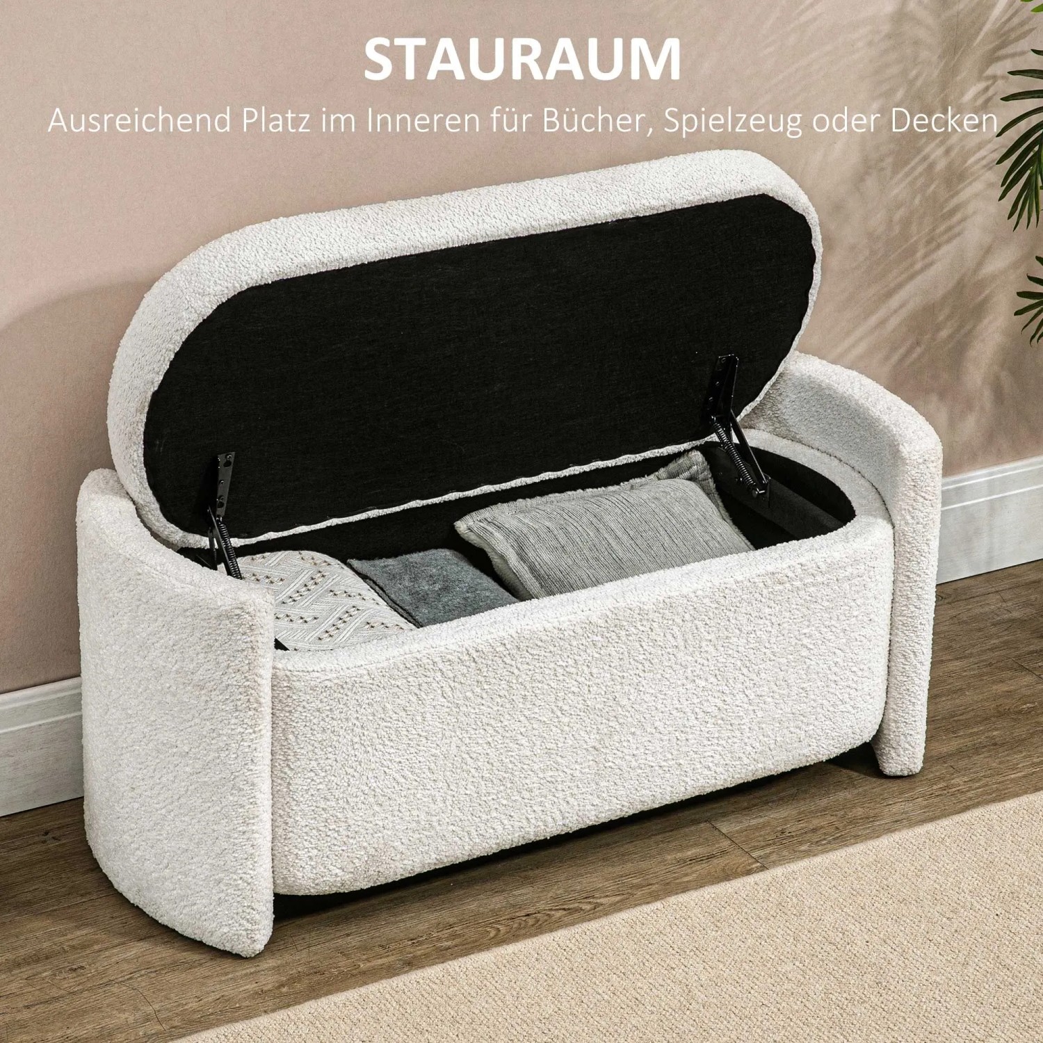 68 Cm Ruler HOMCOM Sitzbank mit Stauraum Wohnzimmer 105 x 44 x 45,5 cm kaufen bei OBI