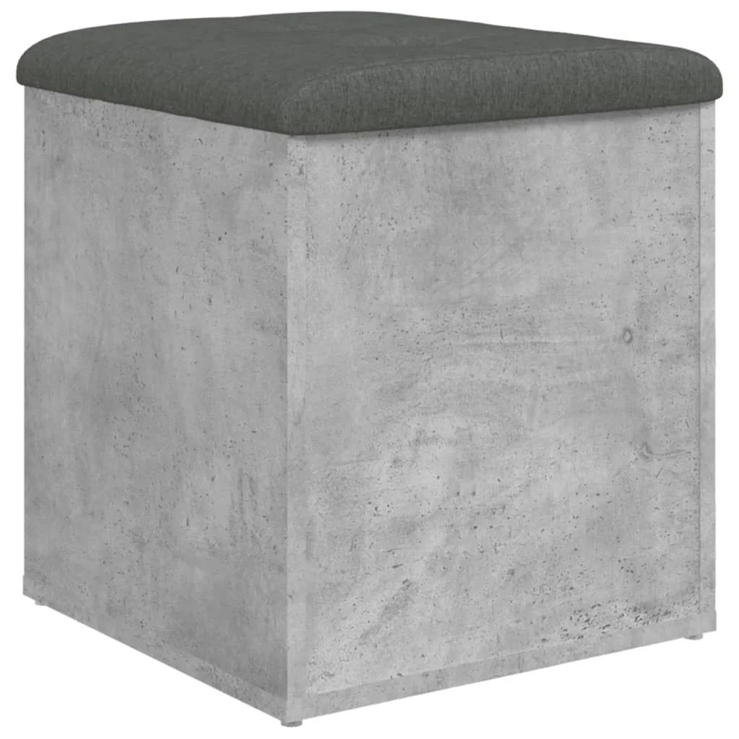DELUKE Sitzbank JONA Mit Stauraum Betongrau 42x42x45cm Aufbewahrungsbank Flurbank Garderobenbank