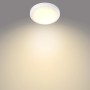 Weiße Philips LED-Deckenleuchte Balance mit warmweißem Licht (2700 K) und IP44-Schutz.