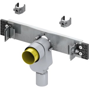 Teceprofil Anschlusseinheit für Waschtische mit Geruchsverschluss, Traverse aus Stahl, Zubehör für Sanitärinstallation.