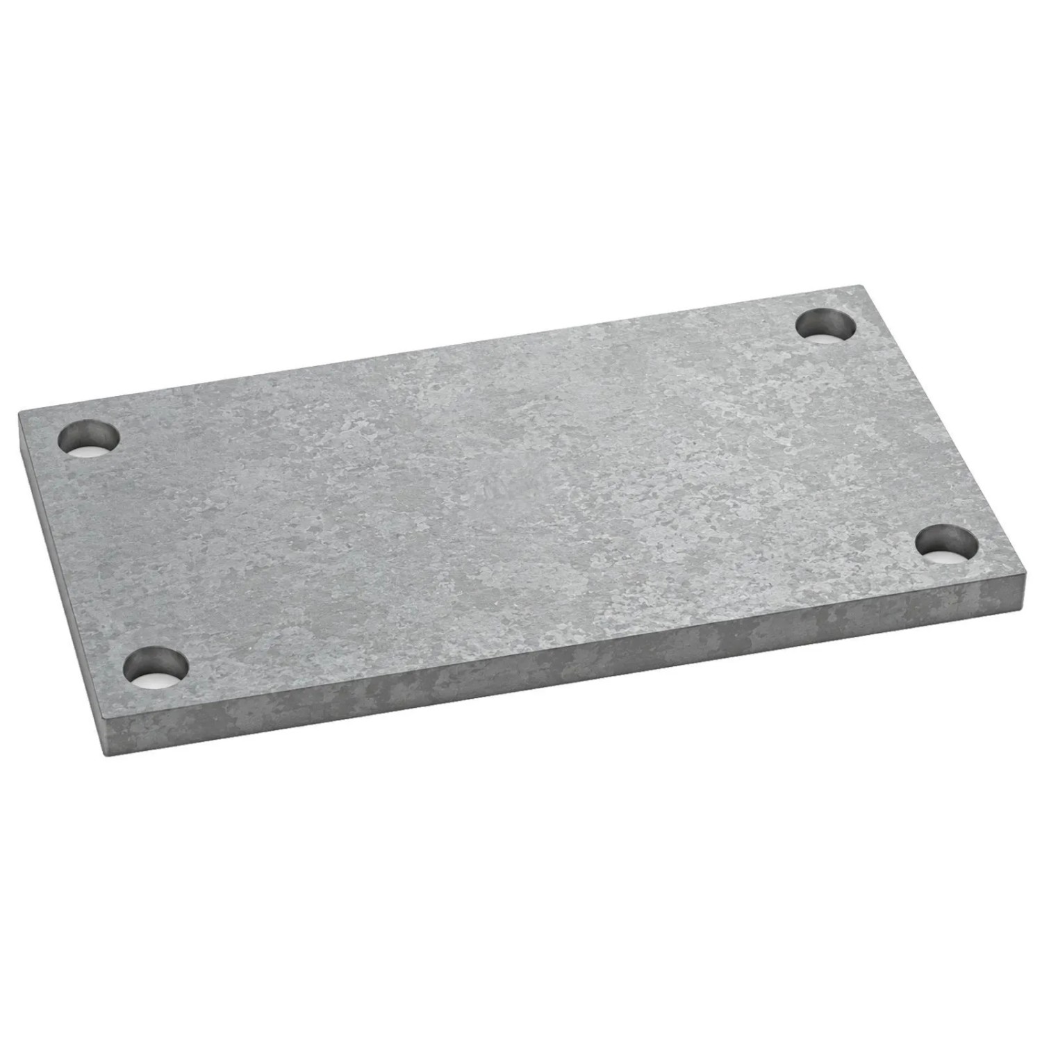 SOTECH Anschweißplatte 150 x 80 x 8 mm Stahl Q235 Schwarz Unbehandelt 4 Befestigungslöcher Ø13 mm