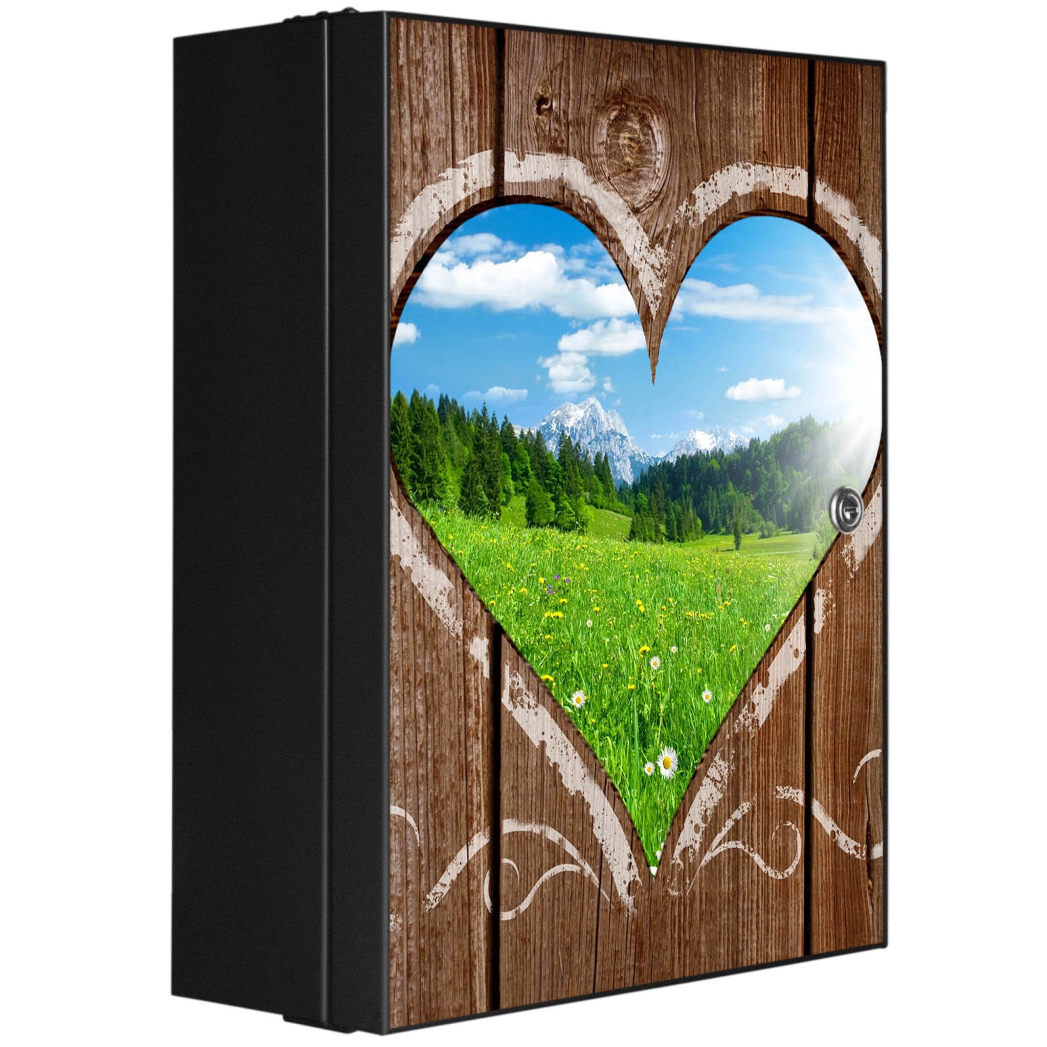 Banjado XXL Medizinschrank Abschliessbar 35x46x15cm Arzneischrank Anthrazit günstig online kaufen