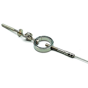 Detailaufnahme Gardinia Seilspanngarnitur Ring Chrom, 5 m Seillänge, für Fensterdekoration.