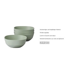 Mepal Silueta Schalen 250ml 4er Set in Mauve. Geschirr-Set, stapelbar und spülmaschinenfest.
