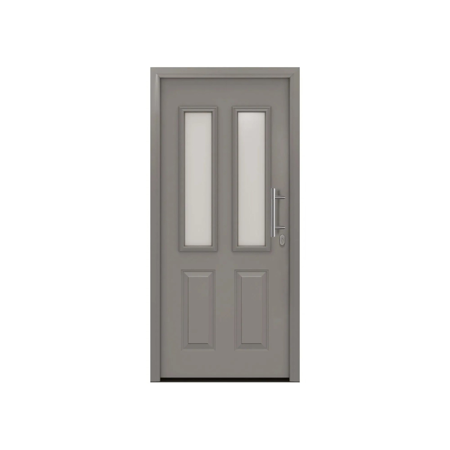 EcoStar Haustür IsoPro IP 410S Graualuminium 110 cm x 210 cm DIN Rechts