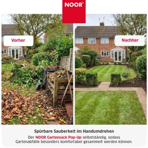 NOOR Gartensack POP-UP Jute - Gartenabfallsack - Natur 100 l