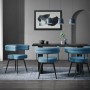 ML-Design Esszimmerstühle Drehbar 6Er Set Blau Teddy-Stoff_4