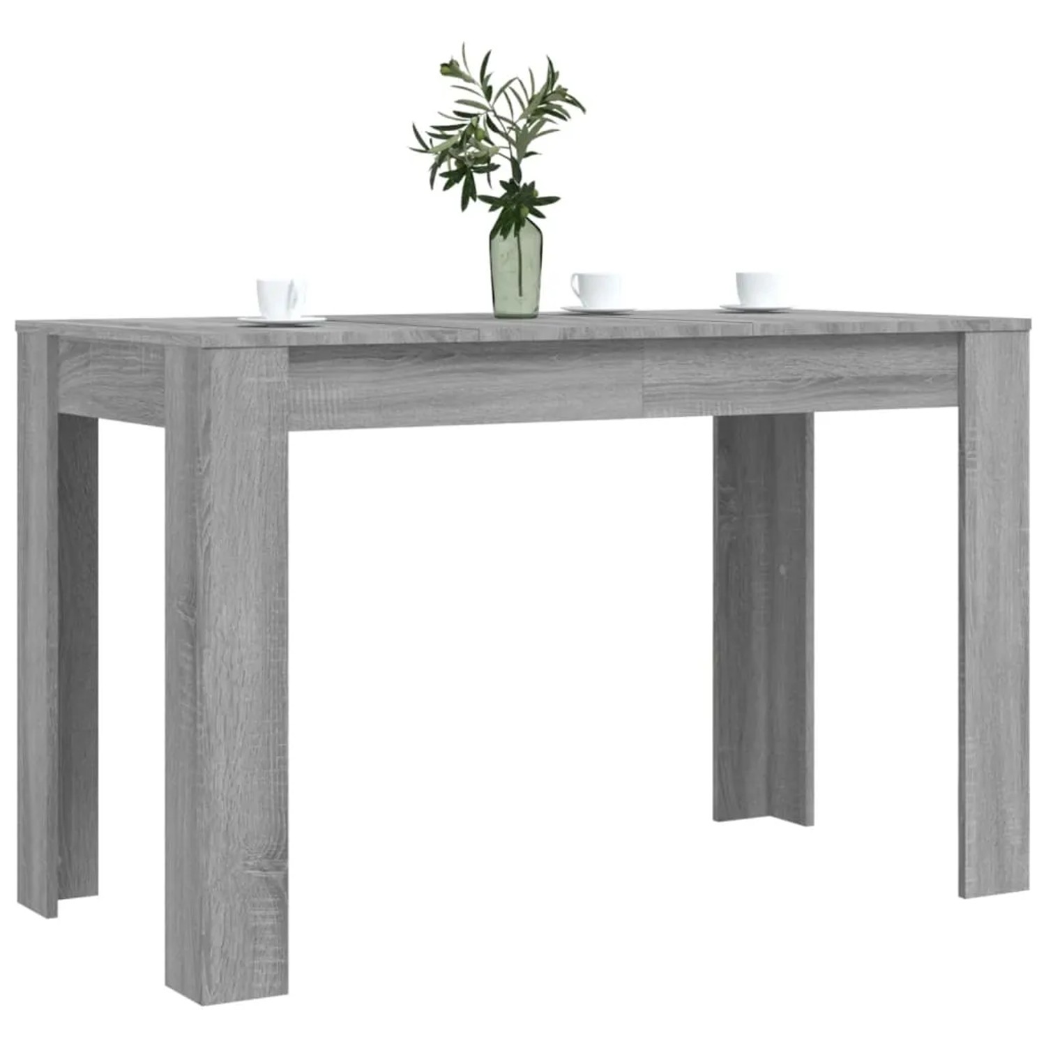 vidaXL Esstisch, Grau Sonoma, 120x60 cm, aus Holzwerkstoff. Moderner Küchentisch für Esszimmer oder Bistro.