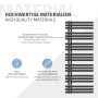 Detailaufnahme: ECD Germany Badheizkörper, anthrazit, Material und Verarbeitung.