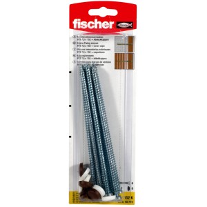 Fischer Fensterrahmenschraube FFS 7,5 x 152 K, 6 Stück im Set, für Fenster- und Türrahmen.