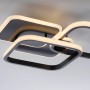 Moderne schwarze LED-Deckenleuchte Sevent von Just Light, 39,4 cm breit.