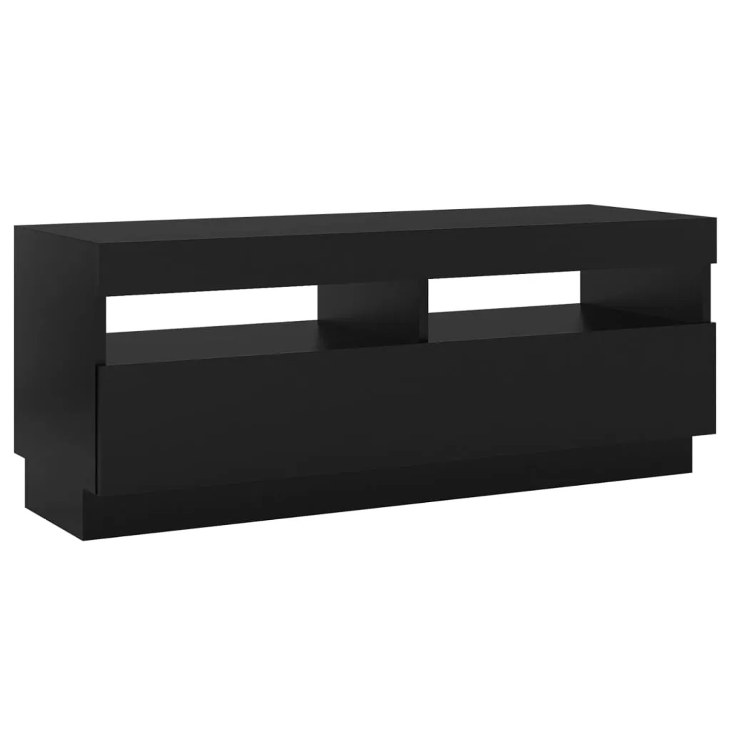 Schwarzer TV-Schrank mit LED-Beleuchtung, Teil der Kategorie Wohnwände.
