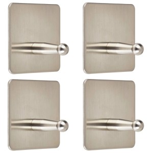 SOTECH 4er Set Garderobenhaken ARIA I Edelstahl Selbstklebend