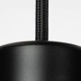 Detailaufnahme: Schwarze Lindby Pendelleuchte Fipas aus Metall, 4-flammig, E27 Fassung.