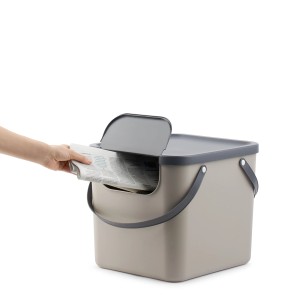 Rotho Recycling-Müllsystem Albula 40 l Cappuccino