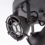 Schwarzer 3er LED-Spot Jesper von Brilliant, Deckenspot aus Metall mit drei Leuchten.