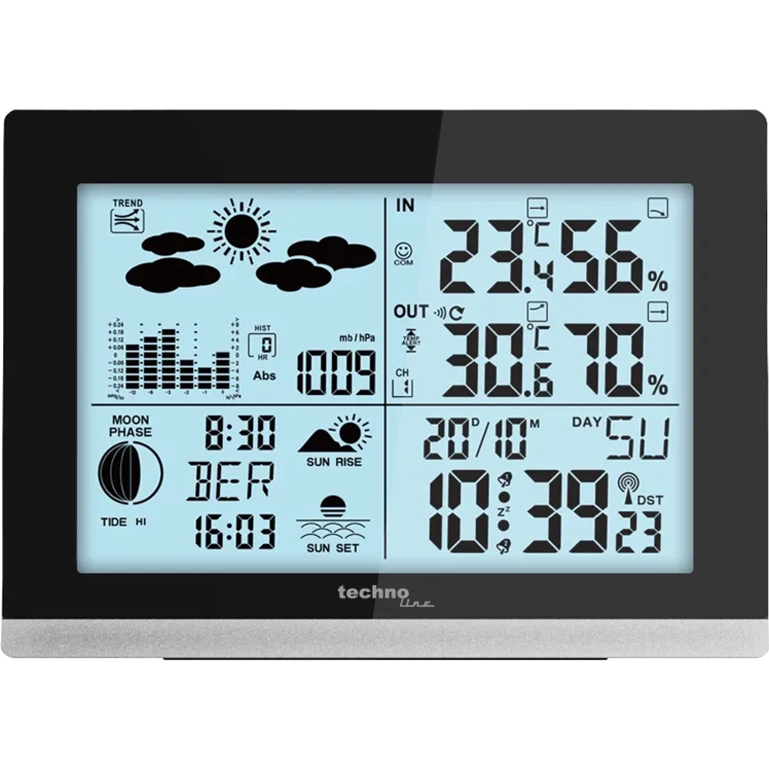 technoline Wetterstation WS 6762 Schwarz