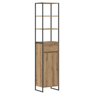 vidaXL Badezimmerschrank mit Tür Kunsthandwerk Eiche 40 x 30 x 180 cm 886497