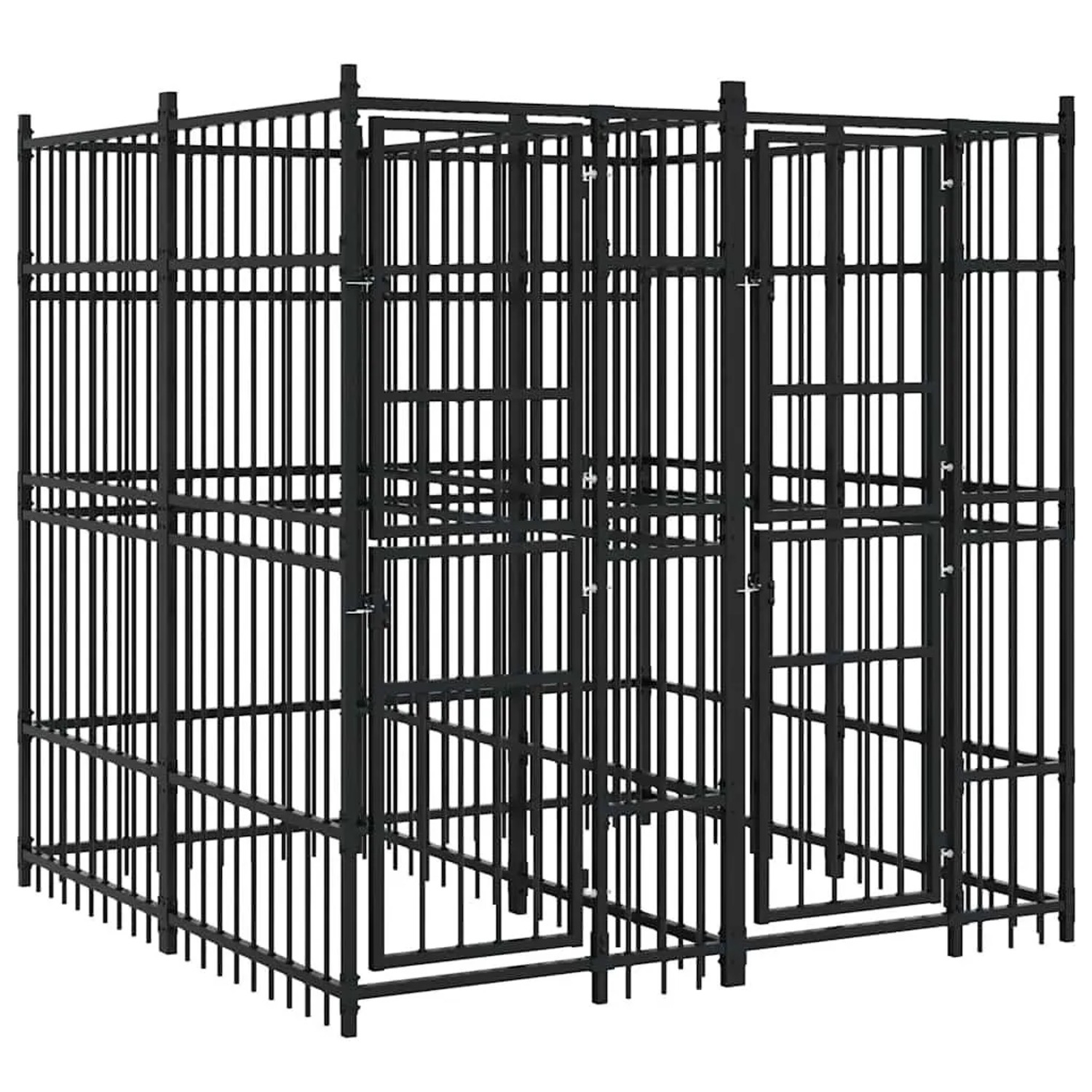 Thumbnail - vidaXL Outdoor-Hundezwinger Stahl 3,69 m² 3097937