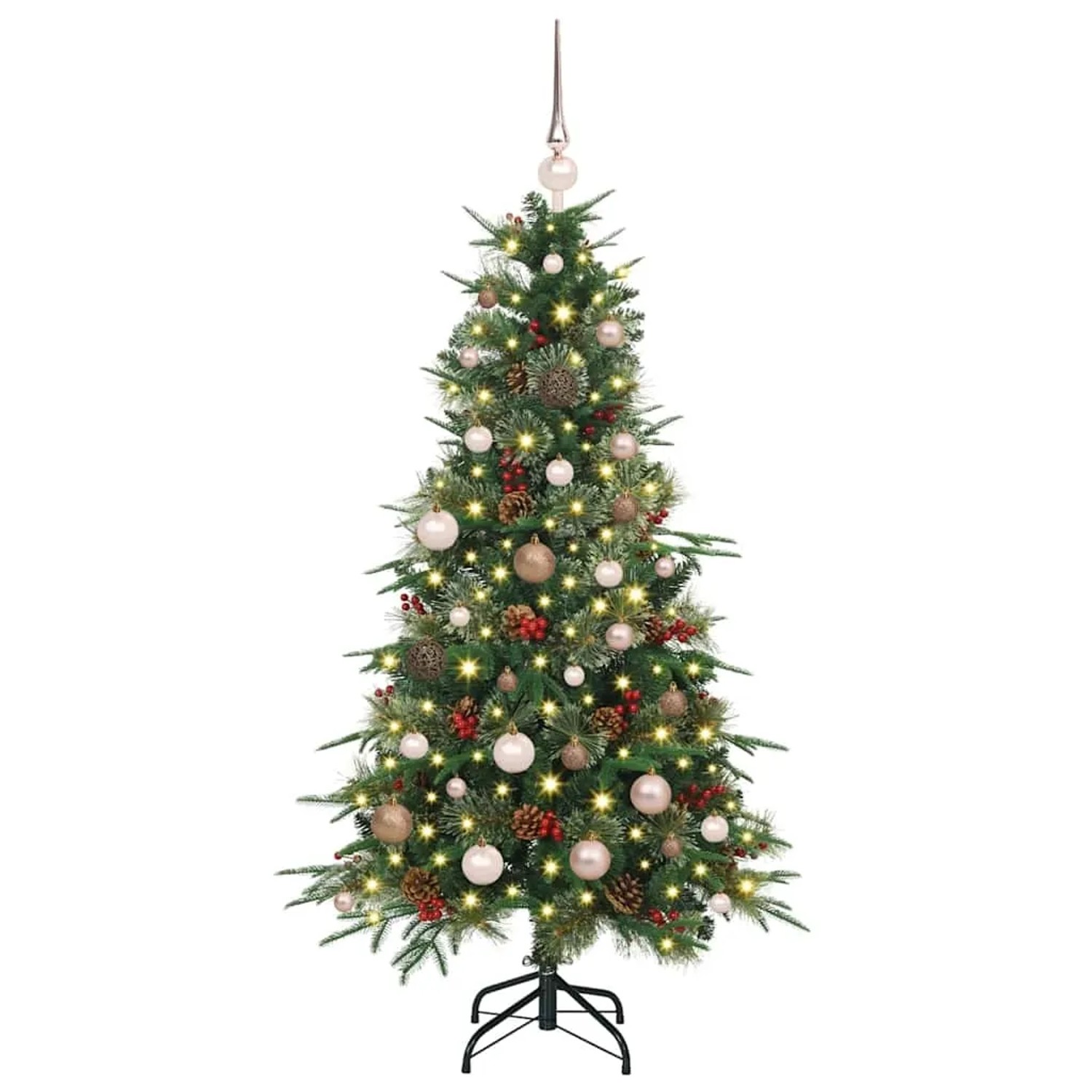 vidaXL Künstlicher Klappbarer Weihnachtsbaum Grün 150 cm PE und PVC 3397404