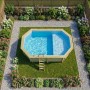 ALTANKA Holzpool Nemo 5,79x3,49 Höhe 1,45 m HELLBLAU mit Liegefläche mit am Beton Verschraubten Stützen BAS7304OSPL+PLA304_3