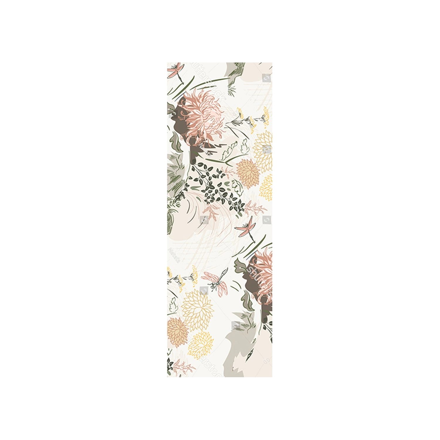 Sanders & Sanders Poster Blumen Rosa Grün und Gelb 09 X 27 M günstig online kaufen