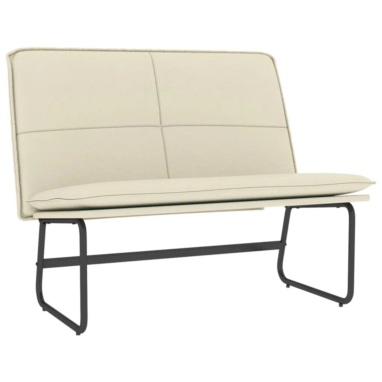 vidaXL Sitzbank Creme 100x75x76 cm Kunstleder 351337