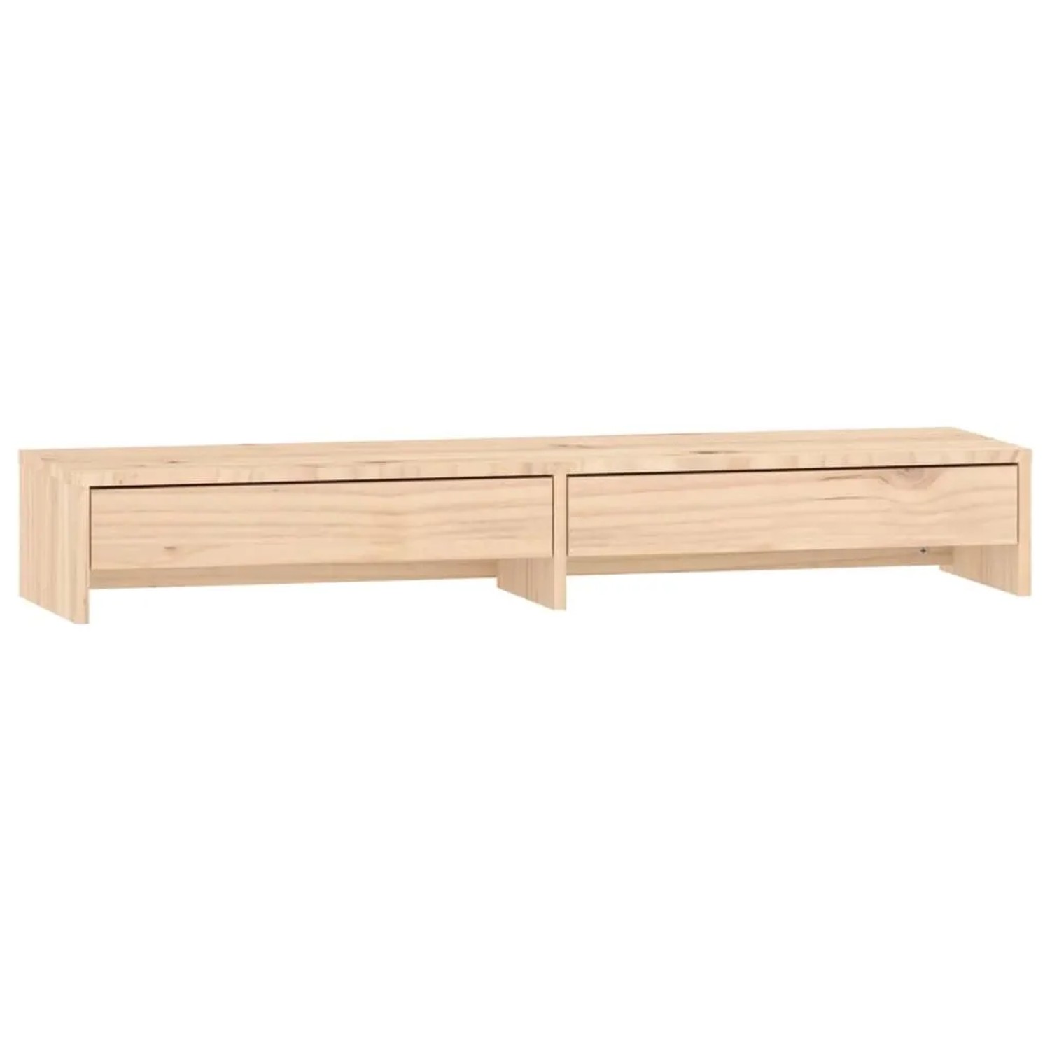 vidaXL Monitorständer 100x27x15 cm Massivholz Kiefer 813959