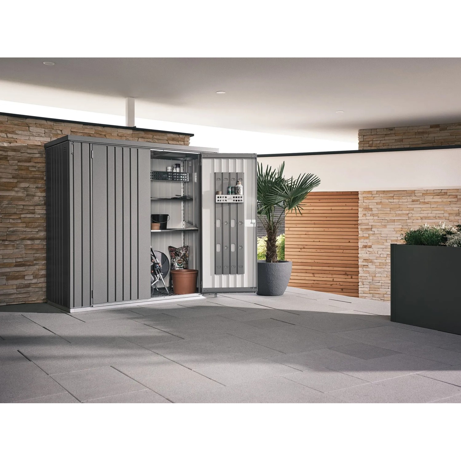 Biohort Geräteschrank Gr. 150 Quarzgrau-Metallic_3