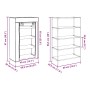 vidaXL Schuhschrank Grau 60,5x30x97 cm Vliesstoff 4100621_12