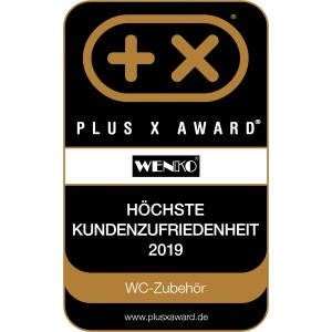 Wenko WC-Garnitur Vico: Auszeichnung "Höchste Kundenzufriedenheit 2019" für WC-Zubehör.