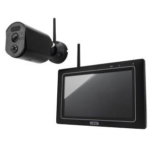 Abus EasyLook PPDF17000 Kamera Set mit Monitor in Schwarz für Videoüberwachung.