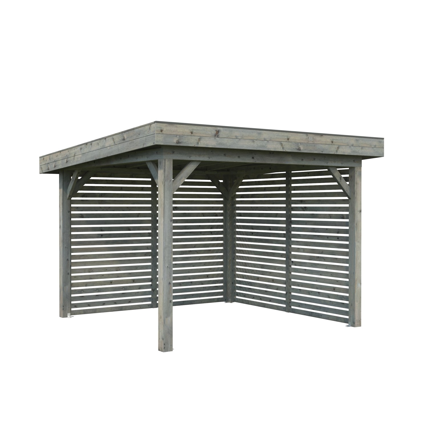 Palmako Pavillon Lenna Set 302 Grau Tauchgrundiert 300 cm x 300 cm FSC® günstig online kaufen