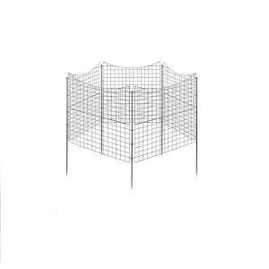 Costway 5 Stück Dekorativer Gartenzaun 98 cm Hoch Schwarz