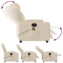 vidaXL Massage-Relaxsessel Cremefarbener Stoff 3206004_5