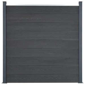 vidaXL Zaunelement-Set Grau 872x186 cm WPC 3211835