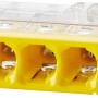 Wago Verbindungsklemme, 5-Leiter, gelb/transparent, für Drähte 0,5-2,5mm².