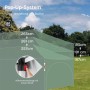 Detailaufnahme: Höhenverstellung des grauen WOLTU Pavillons 3x6 m mit UV-Schutz 50+.