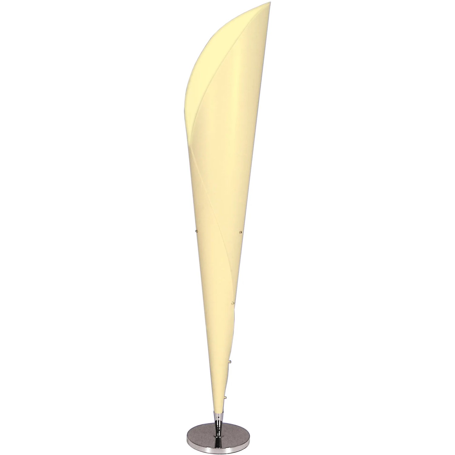 Weiße Näve Stehleuchte Tulip im Design einer Tulpe mit Stahlfuß.