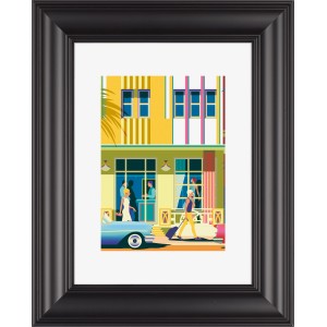 Schwarzer Kunststoff Bilderrahmen 18x24 cm mit klassischem Design und einem Bild im Inneren.