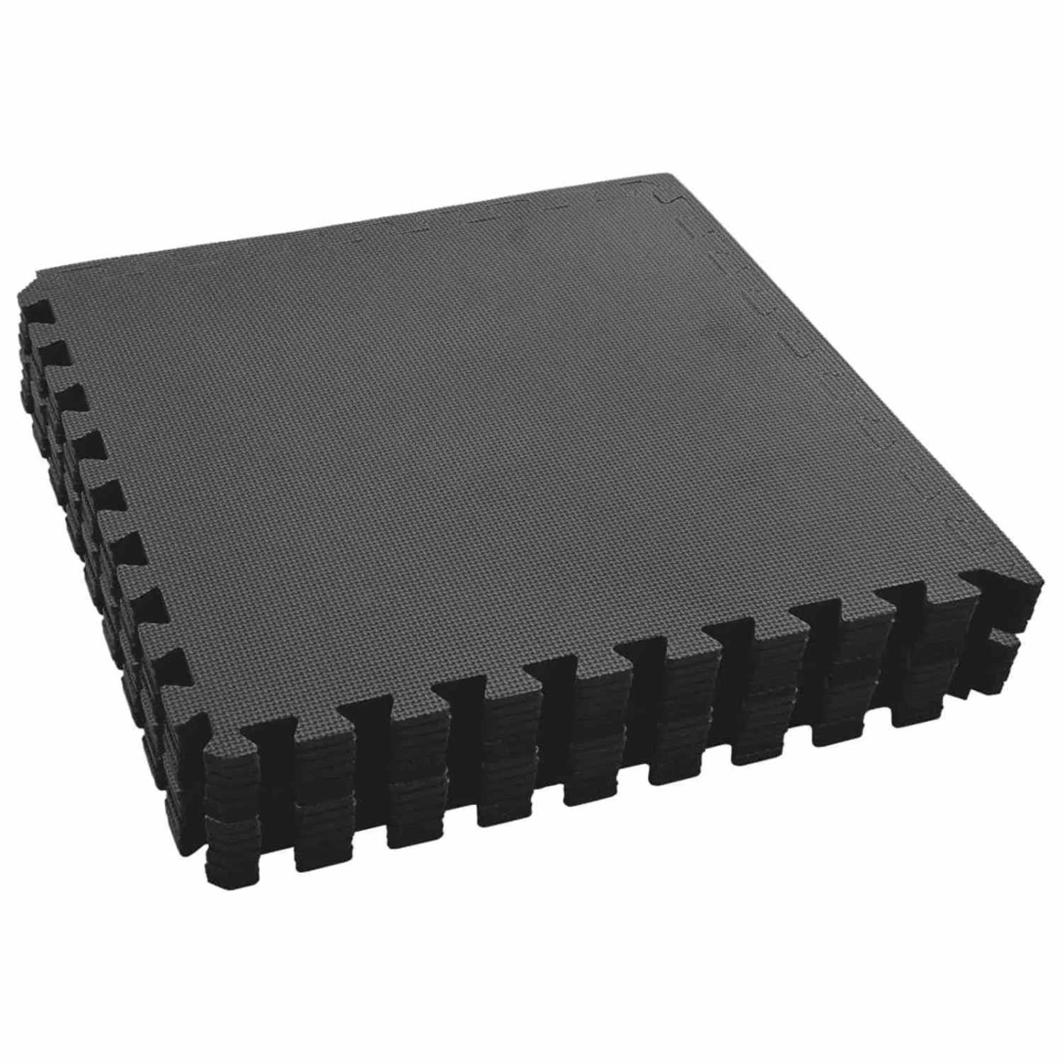 vidaXL Puzzle-Übungsmatten 12 Stk Schwarz 4,32 ㎡ EVA-Schaum 3433272