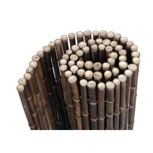 Floraworld Sichtschutz Bambusmatte Gala 90 cm x 300 cm Bambus Dunkel