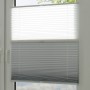 Gardinia Easy Fix Plissee Tag und Nacht, weiß, 40x130 cm am Fenster montiert.
