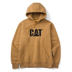 Cat Hoodie Trademark in Bronze, Größe M. Kapuzenpullover für Arbeitskleidung mit Kängurutasche.