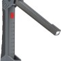 Klappbare LED Arbeitsleuchte, schwarz-grau, aufladbar, 300 Lumen. Ideal für Werkstatt & Baustelle.