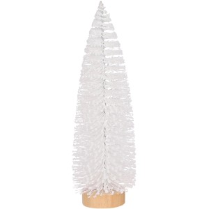 Weißer Deko-Baum, 25 cm hoch, für weihnachtliche Dekoration.