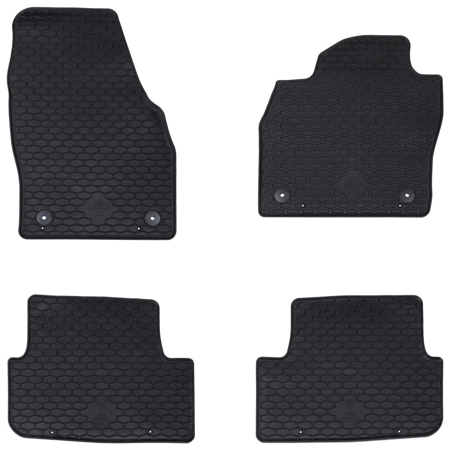 vidaXL Autofußmatte 4-Tlg Schwarz Gummi 42029135